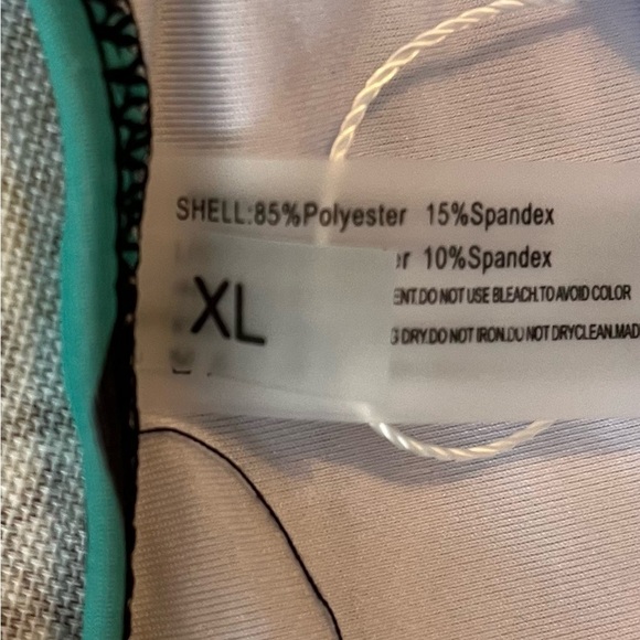 Red and Orange One Piece Swimsuit with‎ Plunging V-Neck - Picture 9 of 11